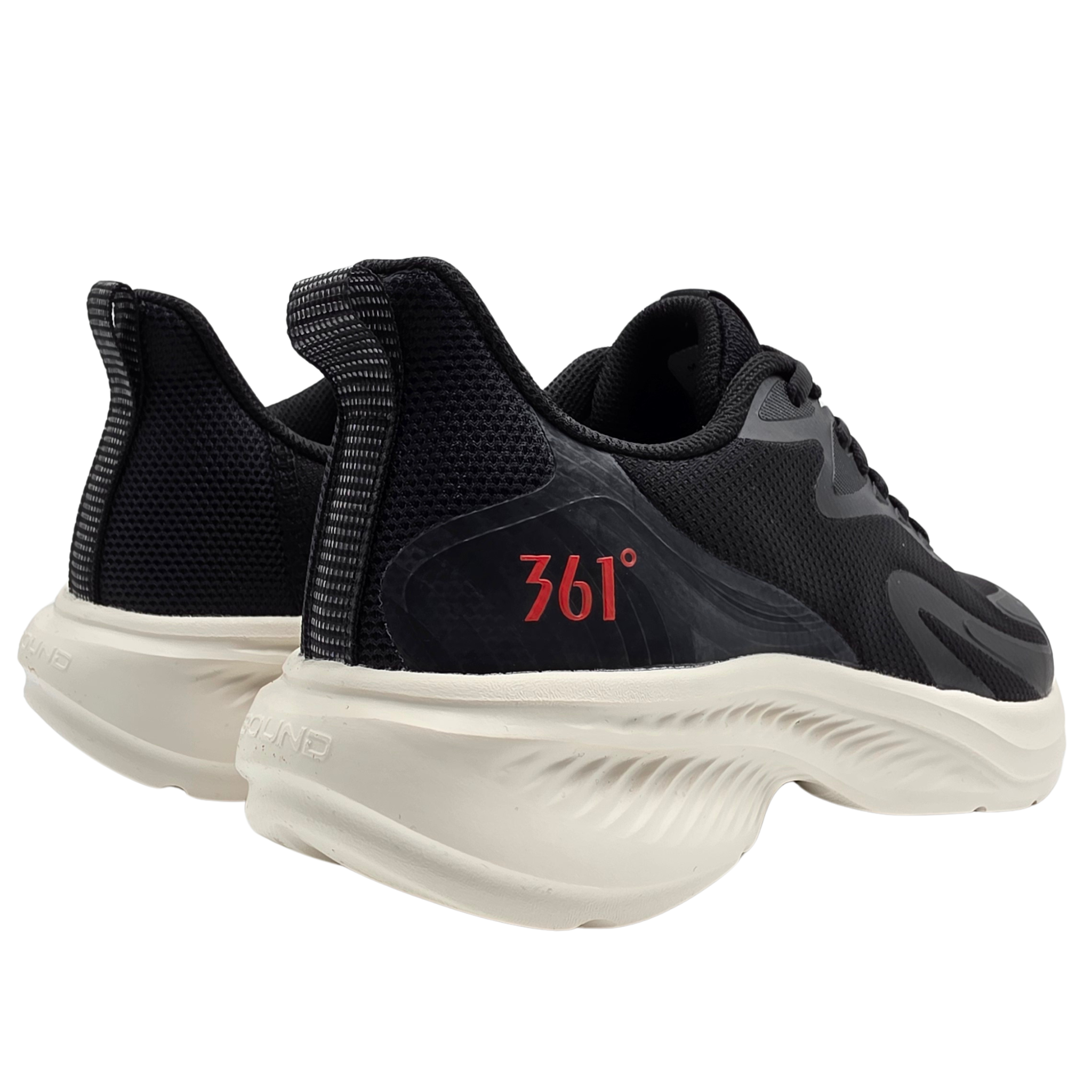 Men's Running Shoes Obsidian Black-Red Performance Running